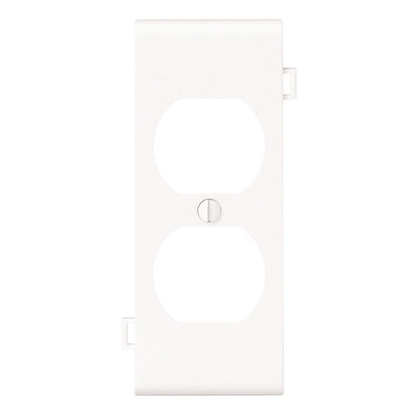 Leviton Duplex Center Sectional 1-Gang Plastic Outlet Wall Plate, White 905-0PSC8-00W - main